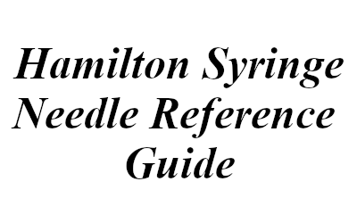 Syringe Needle Ref Guide
